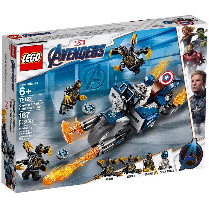Lego Super Heroes 76123 - Captain America: Outriders Attack - Bộ xếp hình Lego Đối đầu quái vật Outriders