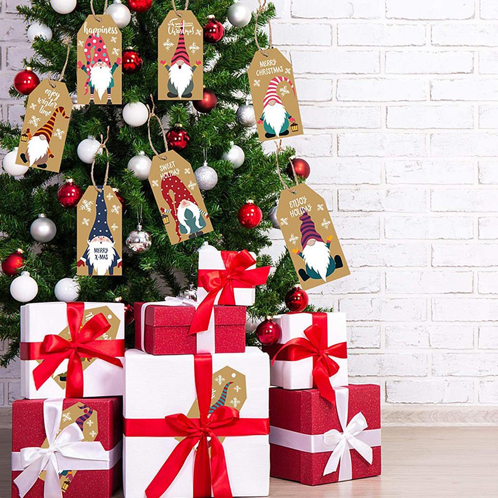 Set 100 Thẻ Giấy In Chữ Merry Christmas Dùng Trang Trí Hộp Quà DIY
