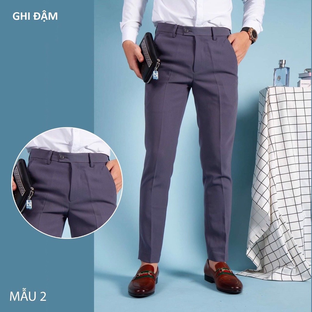 Quần âu nam công sở co giãn cao cấp Hàn Quốc màu xanh đen