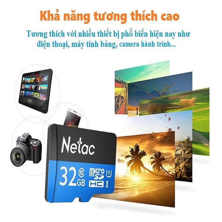 THẺ NHỚ 32GB CLASS 10 CHO MÁY NGHE NHẠC, MÁY GHI ÂM, ĐIỆN THOẠI, MÁY ẢNH, CAMERA