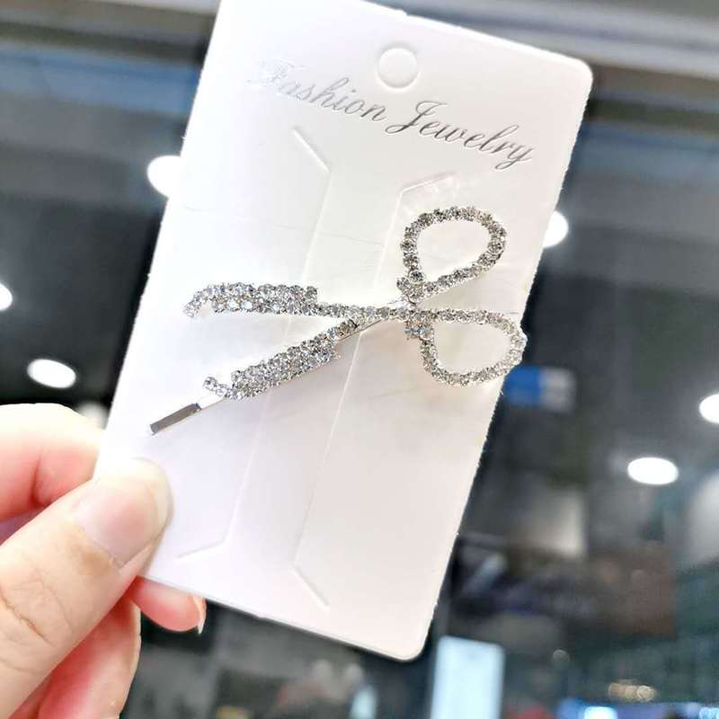 Kẹp Tóc Đính Đá Nhân Tạo Lấp Lánh Phong Cách Hàn Quốc