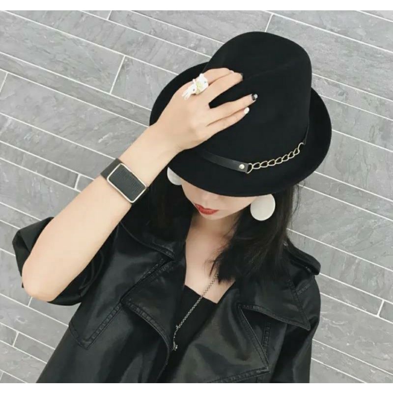 Mũ phớt cao bồi nam nữ nón nỉ fedora Lh 0917399527