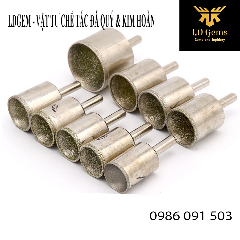 Mũi bo tròn làm hạt vòng ngọc bích, cẩm thạch, làm vòng, làm bi tròn, tạo hình sen, mài cabochons