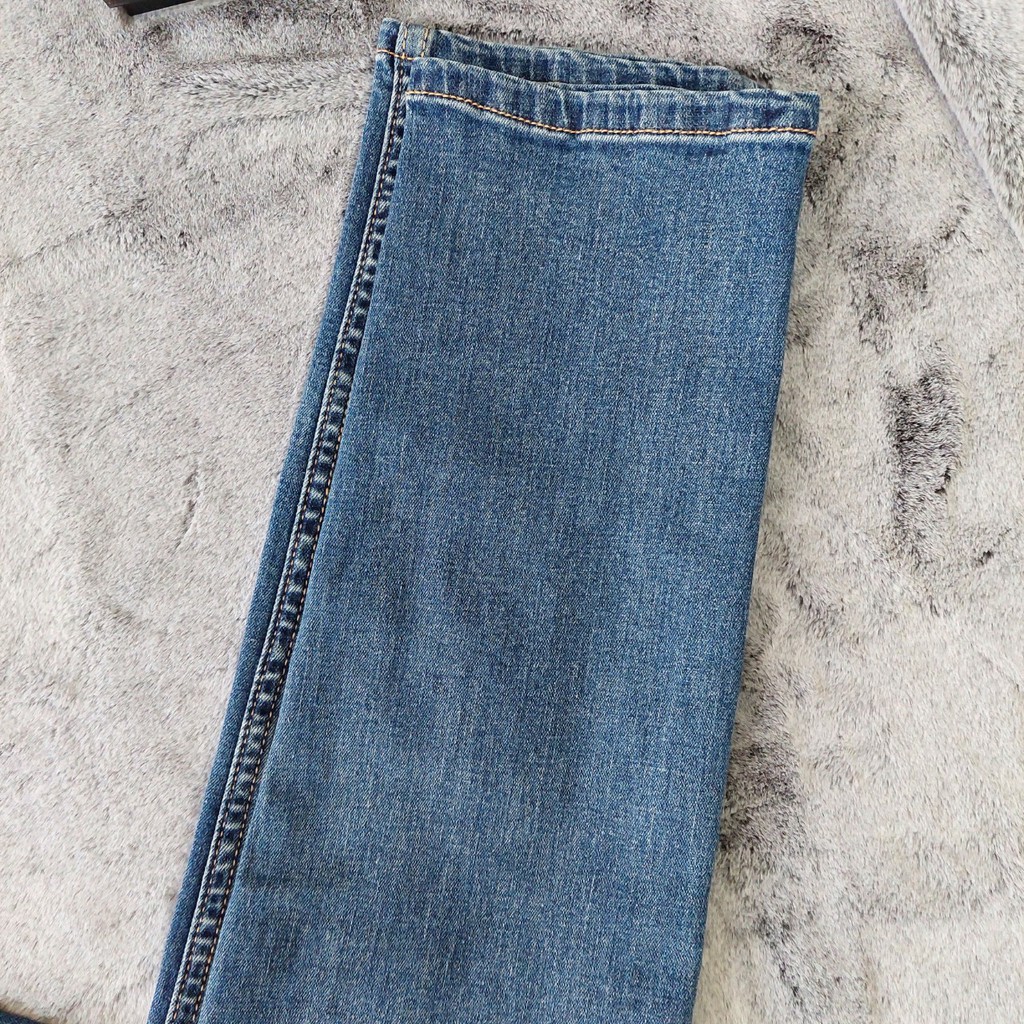 Quần Jean Nam Quần Bò Hàng Hiệu Cao Cấp Owen QJSL23063 Ống Côn Slim Màu Xanh Đậm Chất Liệu Cotton Spandex Đàn Hồi Tốt | BigBuy360 - bigbuy360.vn