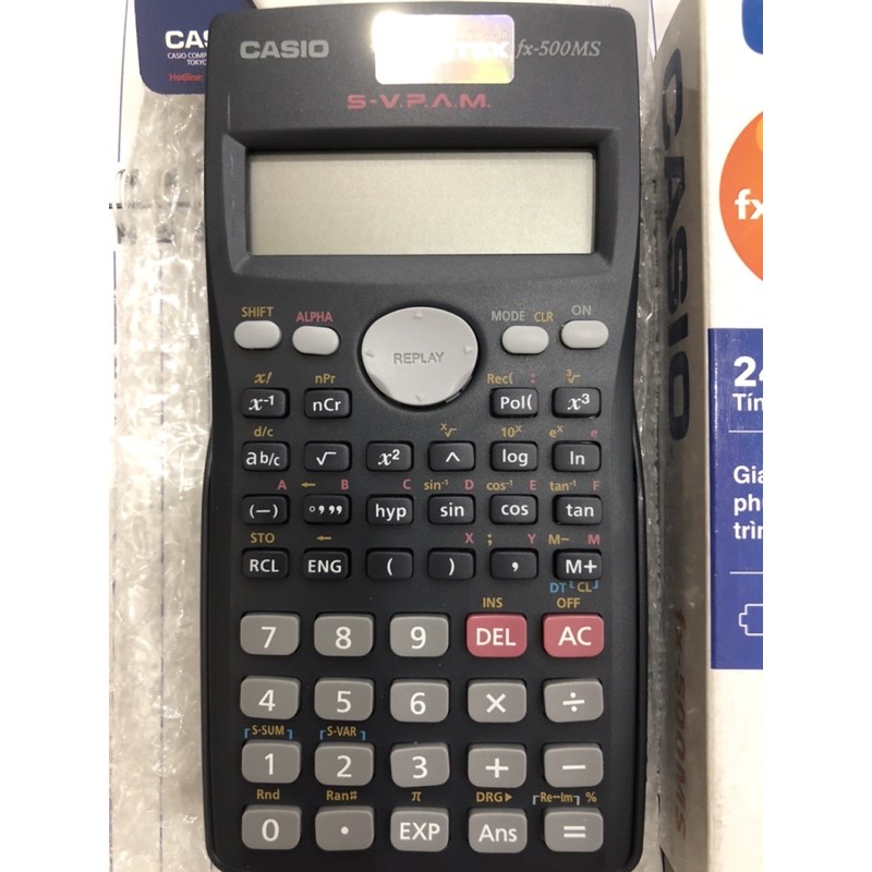 (Freeship) HÀNG CHÍNH HÃNG 100% Máy tính Casio fx 500MS 244 ( có phiếu bảo hành đầy đủ)