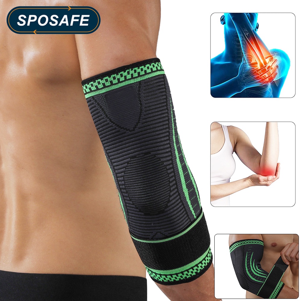 1 Găng Tay Nén Bảo Vệ Khuỷu Tay Khi Chơi Tennis / Golf / Bóng Rổ / Bóng Chuyền / Xe Đạp Cho Nam Và Nữ