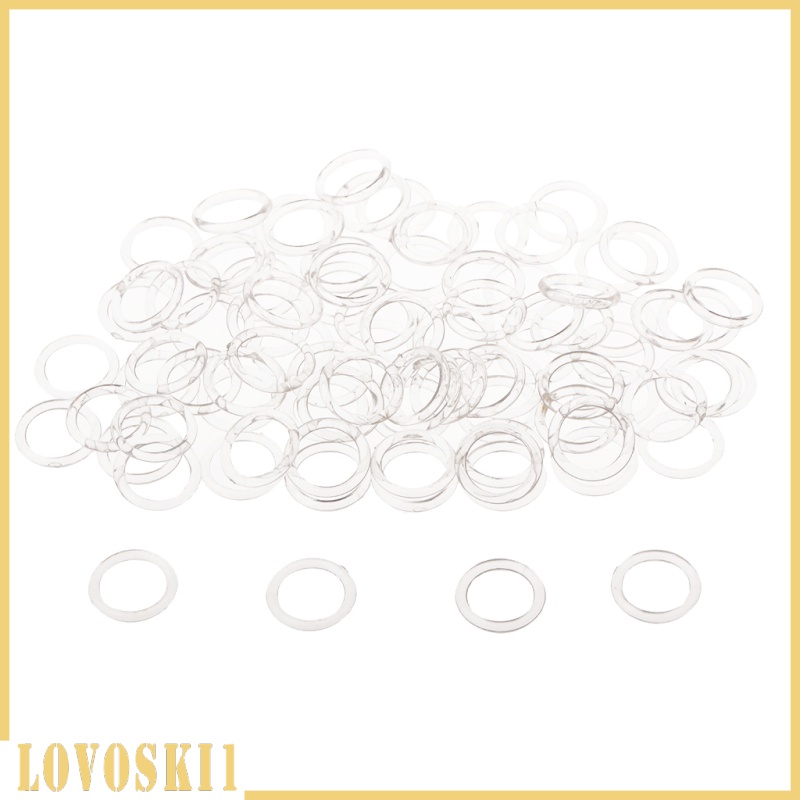 [LOVOSKI1]100 x Nylon Bra Lingerie Strap Clip Slider O Ring Buckle Bikini Fastener 8mm