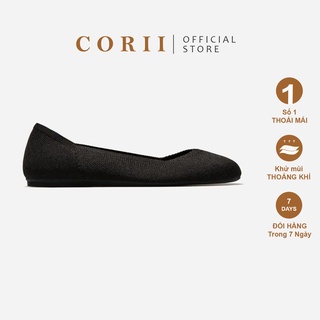 CORII - Giày Búp Bê Mũi Tròn Thời Trang và Thoải Mái Nhất - CR07 Đen