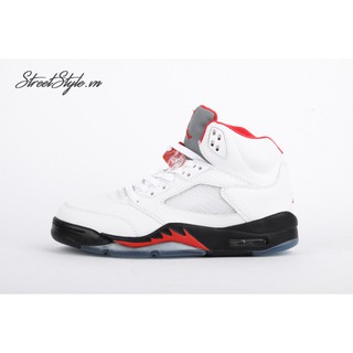 Giày Jordan 5 - trắng đế đen - JD5-TADE
