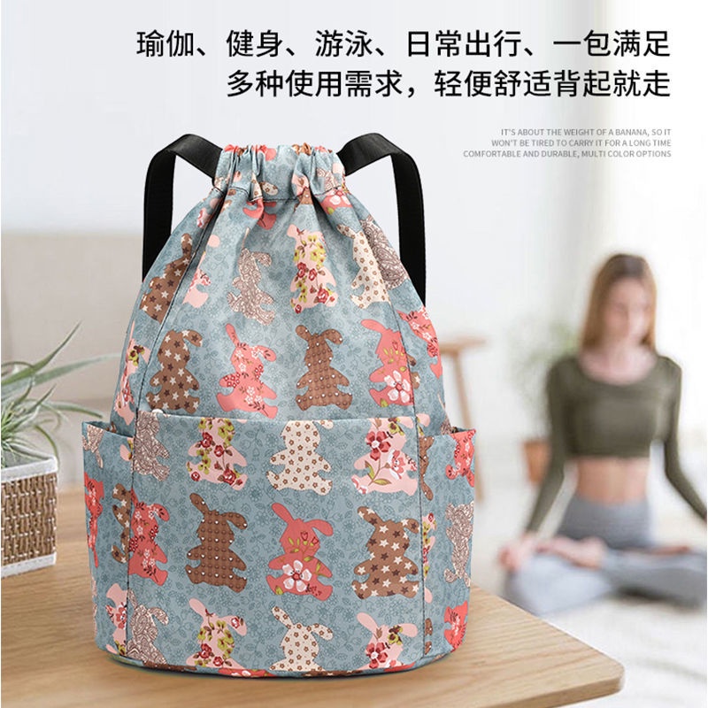 Balo dây rút cỡ lớn chống thấm nước thiết kế phong cách trung hoa dành cho nữ | BigBuy360 - bigbuy360.vn
