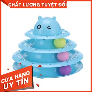 Đồ chơi cho Mèo - tháp banh/bóng 3 tầng - Harry Yaya.