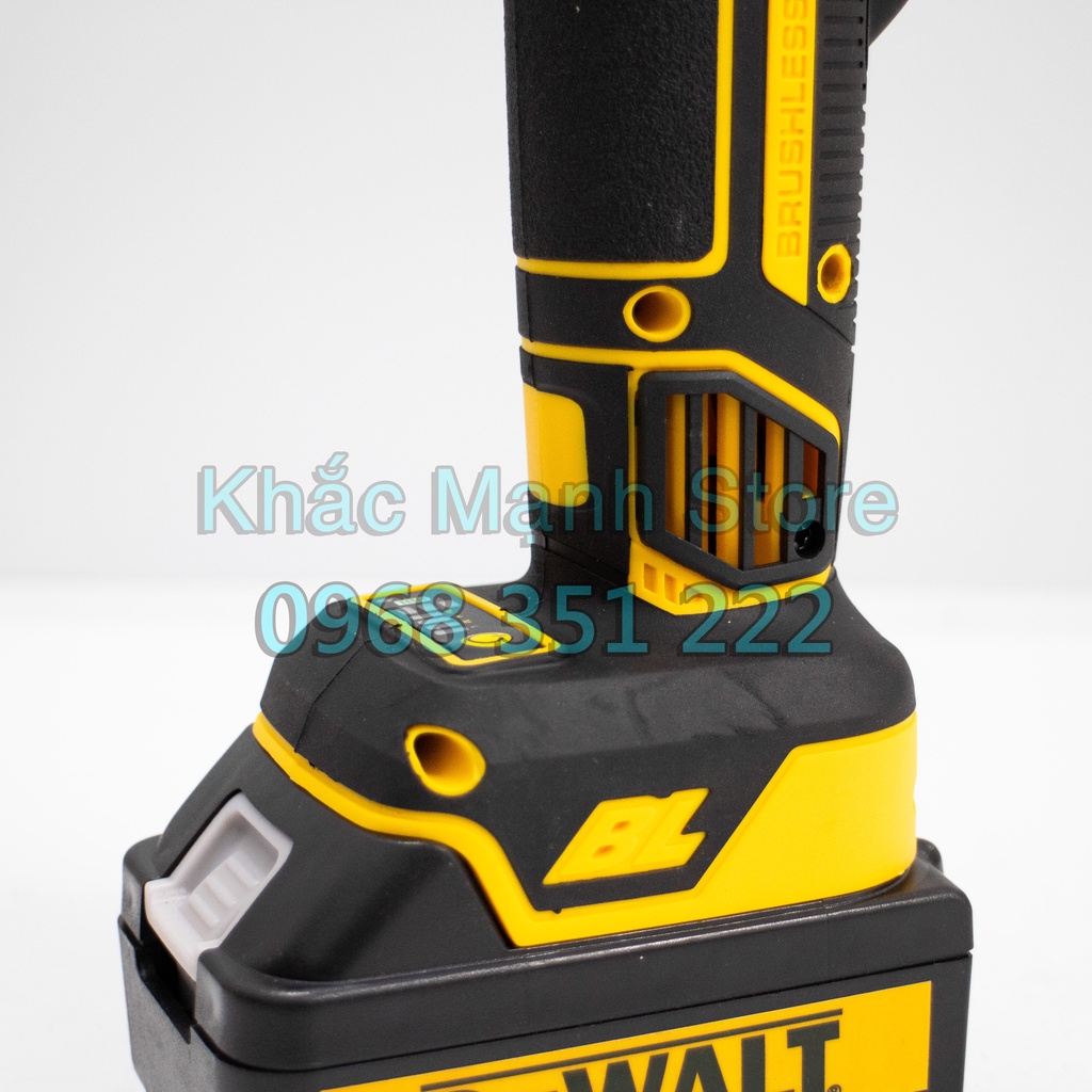 Máy Mài Pin Dewalt 199v Không Chổi Than, (Công Tắc Sườn) Tặng Kèm Bộ Lam Xích