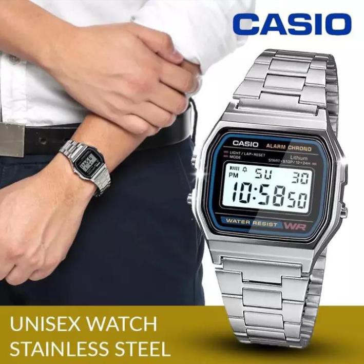 Đồng hồ nam dây kim loại CASIO A158WA-1DF chính hãng [HÀNG CHÍNH HÃNG] |  Shopee Việt Nam