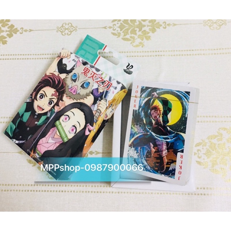 Bộ bài Tây Kimetsu no yaiba 54 quân bài ảnh khác nhau/bộ bài Tú lơ khơ Kimetsu no yaiba