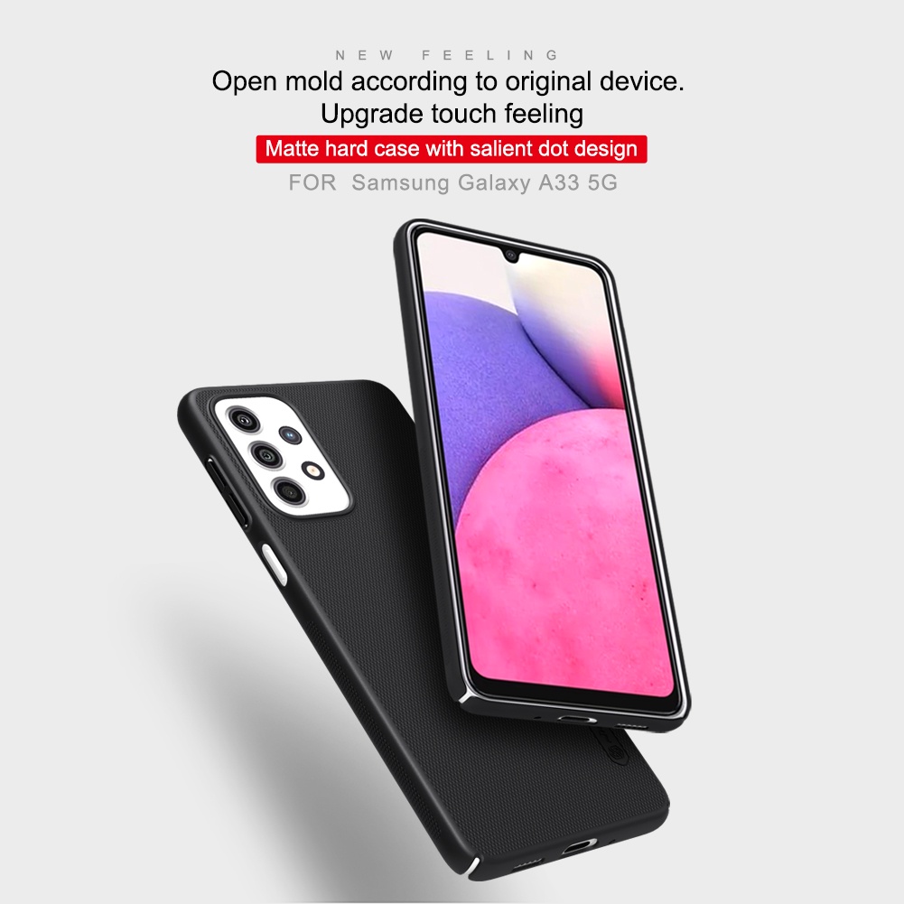 Ốp điện thoại Nillkin bằng PC cứng siêu mỏng nhám chống sốc/ chống bám vân tay cho Samsung Galaxy A33 5G