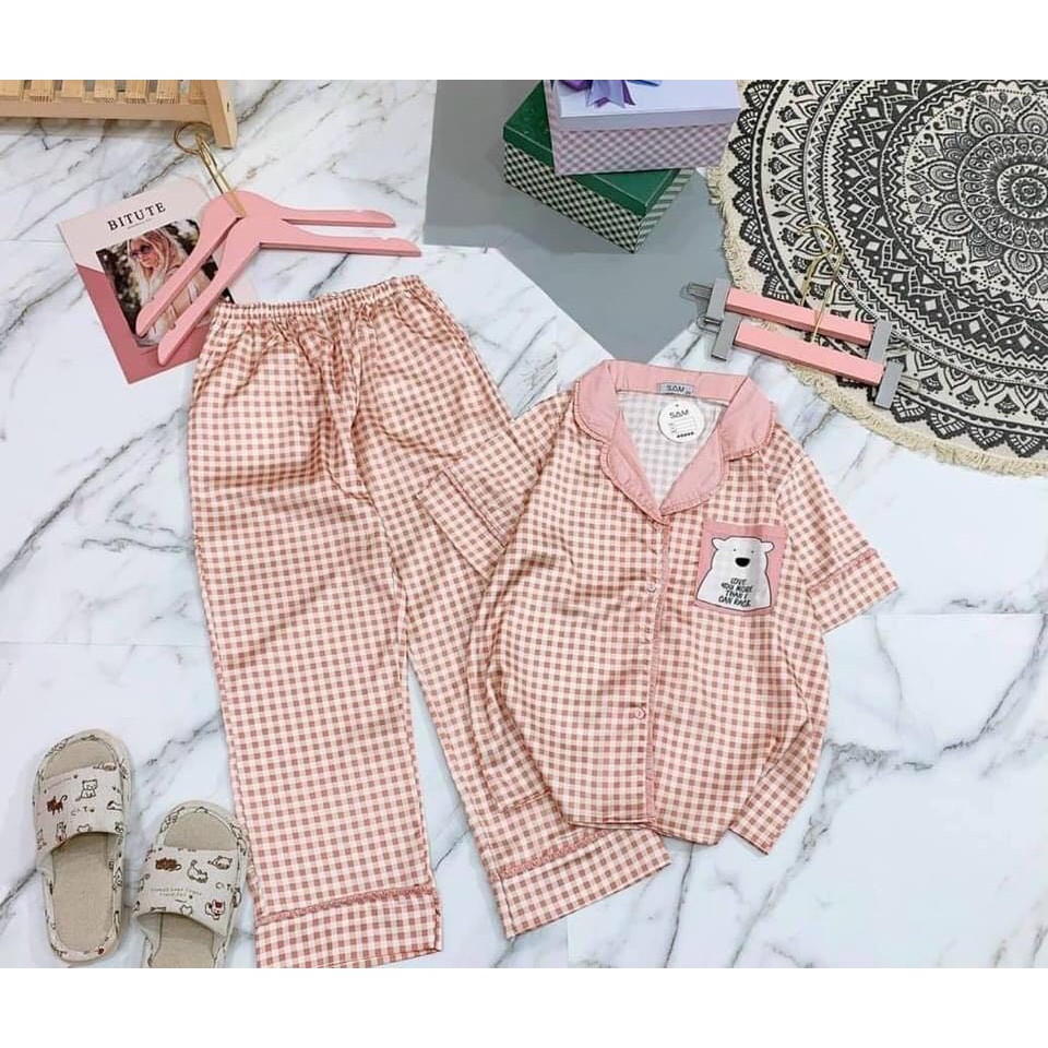 Bộ ngủ lụa pijama 04