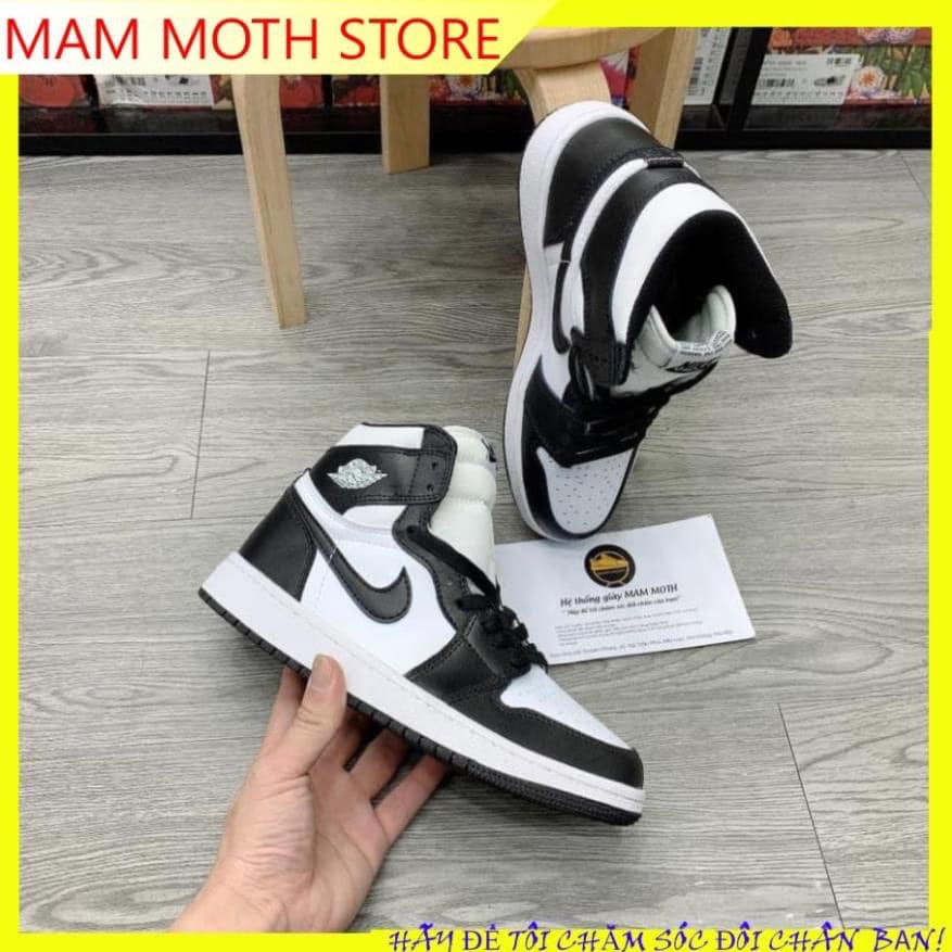 jordan panda ĐEN TRẮNG sneaker cao cổ hight full size nam nữ da bò đôt không cháy