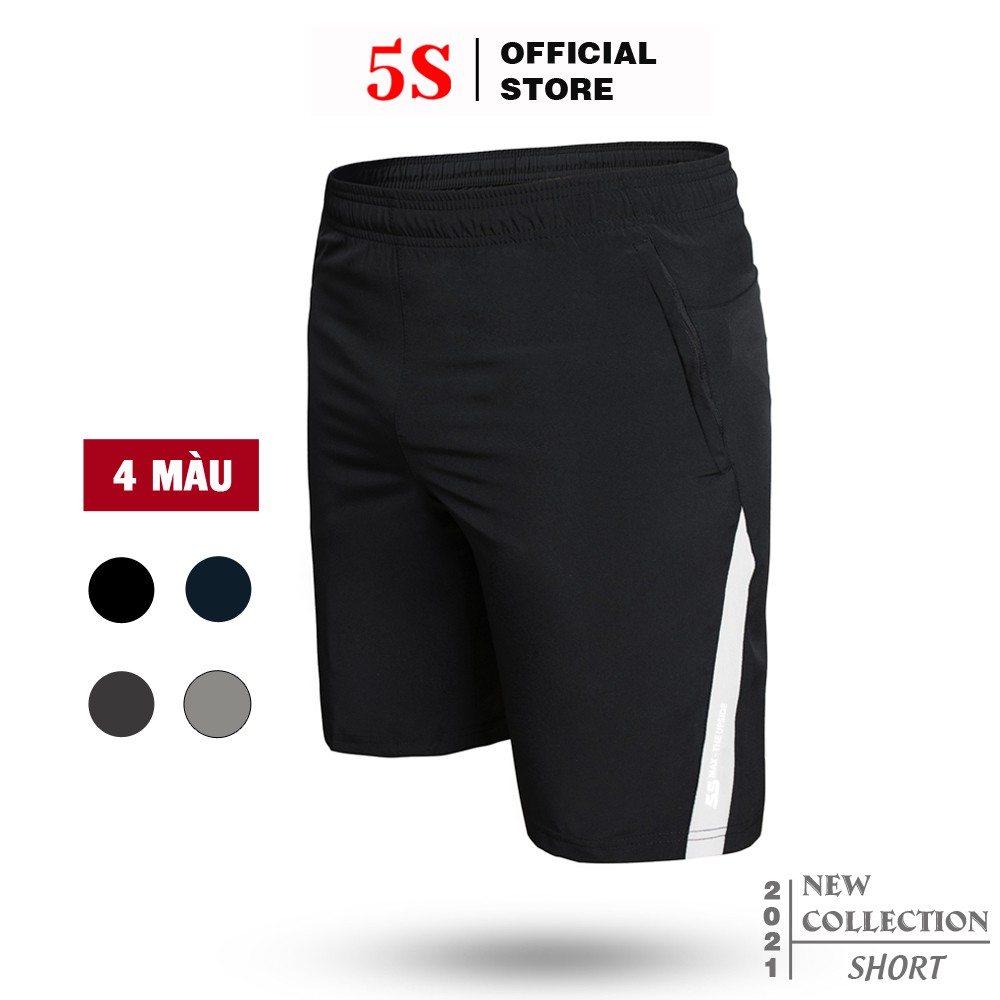 Quần Short Thể Thao Nam 5S (5 màu), Vải Gió Thoáng Mát, Lưng Chun Thoải Mái (QSG21007-01)