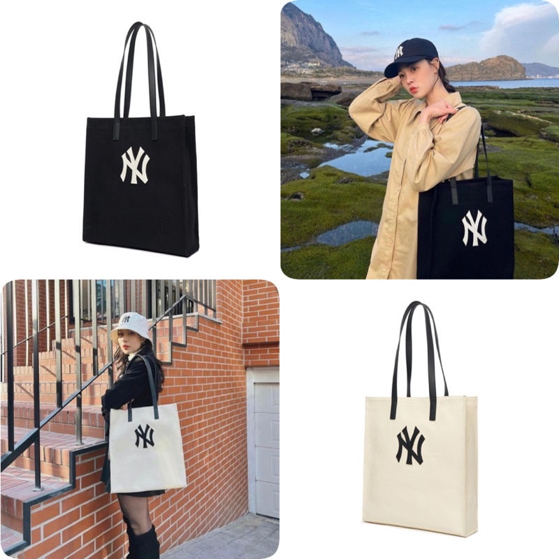 (Hàng Xuất xịn) Túi chợ trắng đen B402 LOGO TOTE BAG