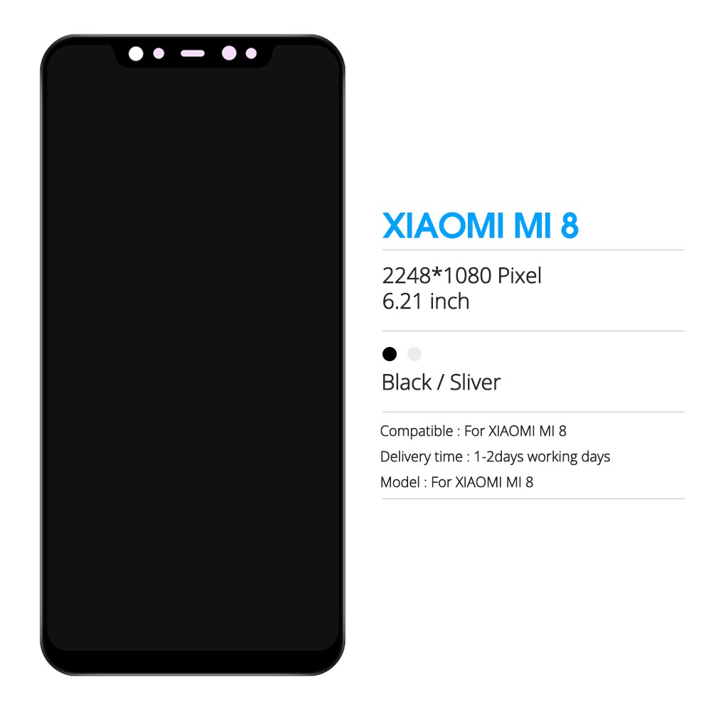 OLED/ TFT Màn Hình Cảm Ứng Lcd 6.21 '' Thay Thế Cho Xiaomi Mi 8 Xiaomi Mi8