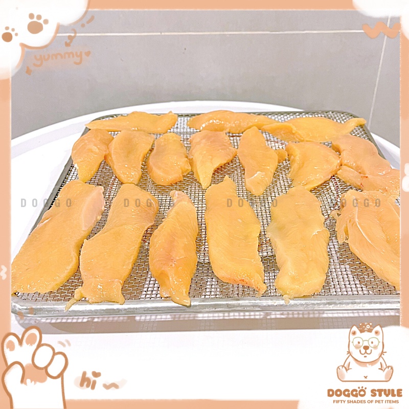 Treat Bánh Thưởng Cho Chó Mèo Phi Lê Gà Sấy Khô DOGGO Homemade Không Chất Bảo Quản 100G / Thức Ăn Cho Chó Thú Cưng