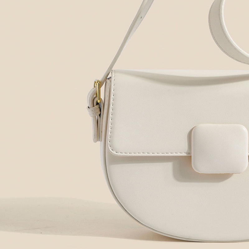 Túi đeo vai IELGY nắp lật hình bán nguyệt phong cách Hàn Quốc đơn giản thời trang cho nữ