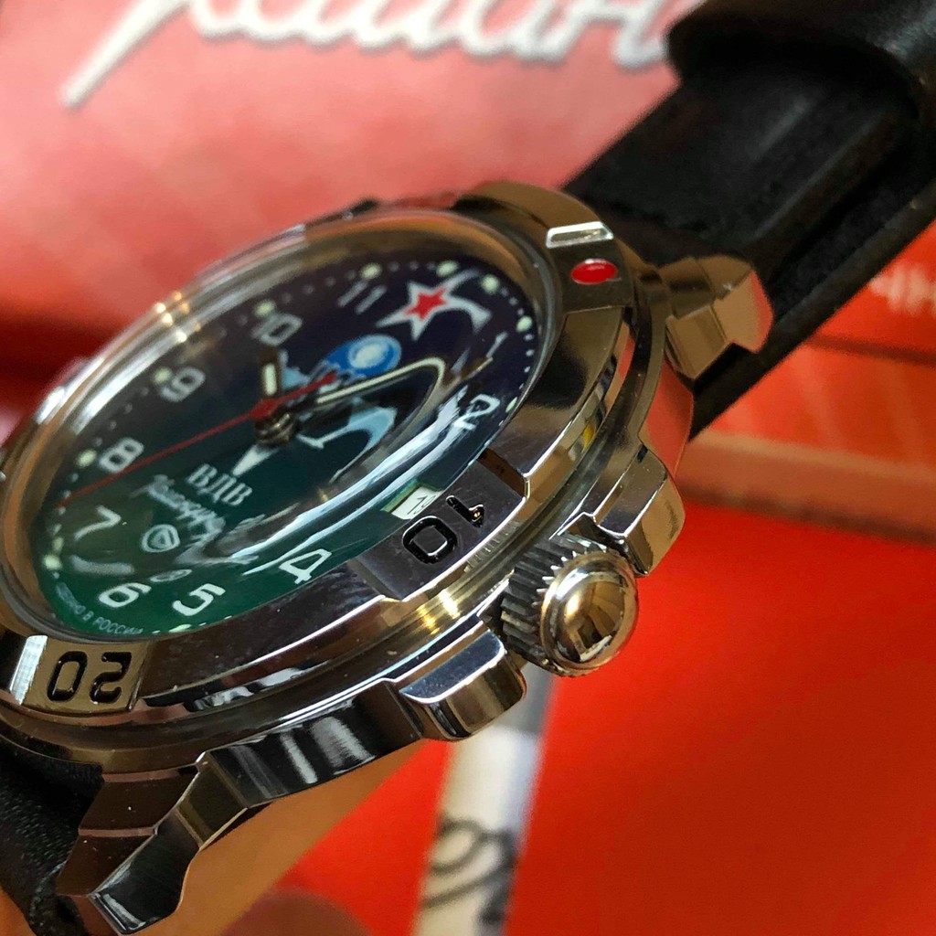 Đồng hồ nam Vostok máy cơ lên giây, size mặt 40. Đồng hồ Nga Vostok Komandirskie 811818