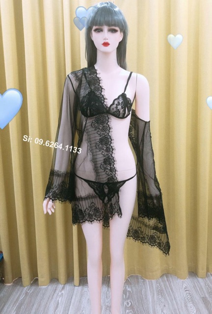 Áo Choàng Ngủ Ren Tặng Kèm Bộ Đồ Ngủ Lót Ren Sexy Gợi Cảm Xuyên Thấu Giá Rẻ Hà Nội | BigBuy360 - bigbuy360.vn