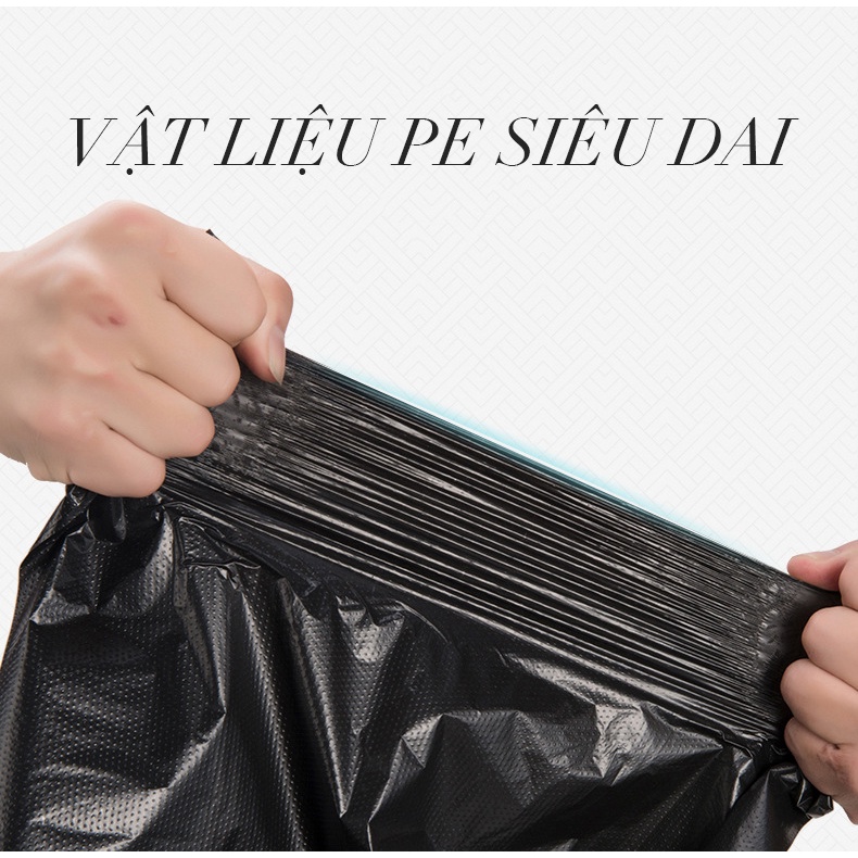 Set 50 Túi Rác 2 Quai Màu Đen Size To 30x50 Tiện Dụng