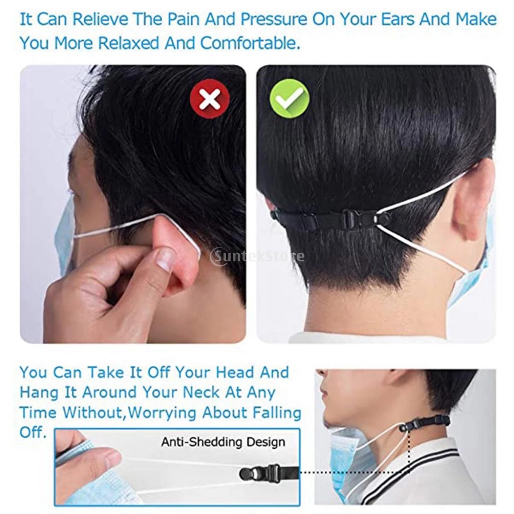 Dây Đeo Khẩu Trang Co Giãn Chống Trượt Đa Năng Có Thể Điều Chỉnh