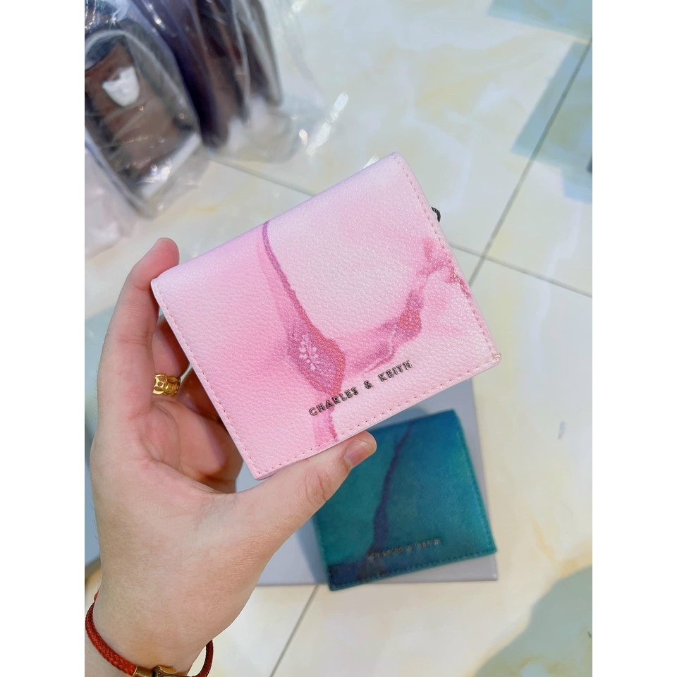 Ví nữ nắp gập cnk. CK6 -10701210 full box size 9cm