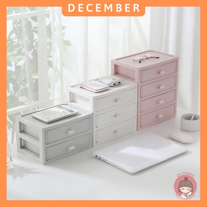 Hộp nhựa 4 tầng ngăn kéo có núm cầm tay