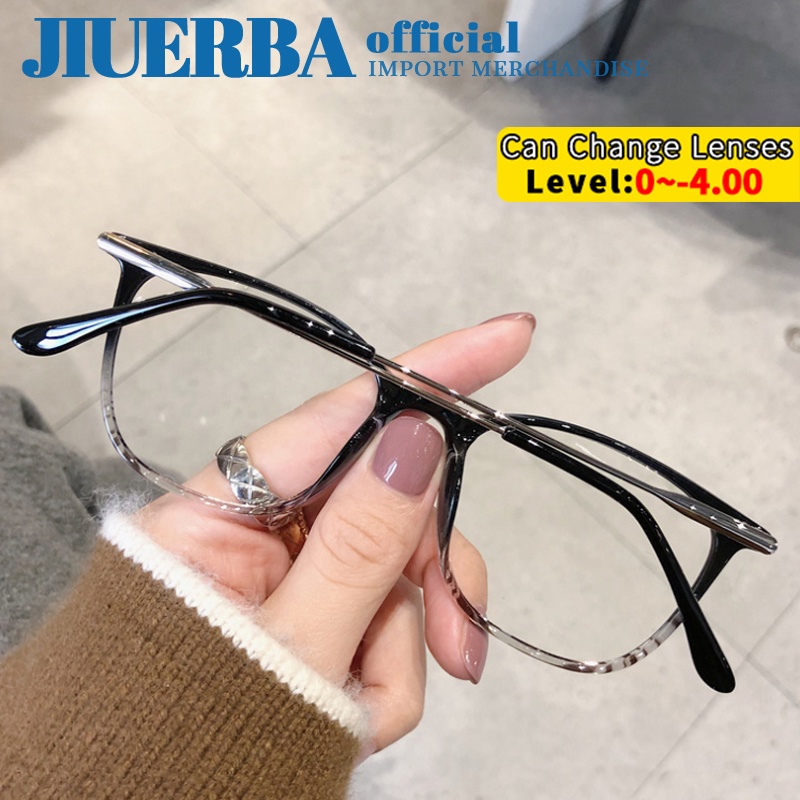 Kính mắt JIUERBA gọng vuông chống tia bức xạ thời trang sành điệu dành cho cả nam và nữ
