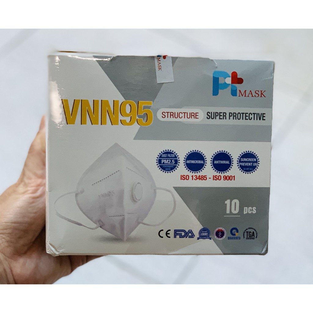 ✅ Khẩu Trang 3D- PT Mask VNN95 (Có Van) -VT0695