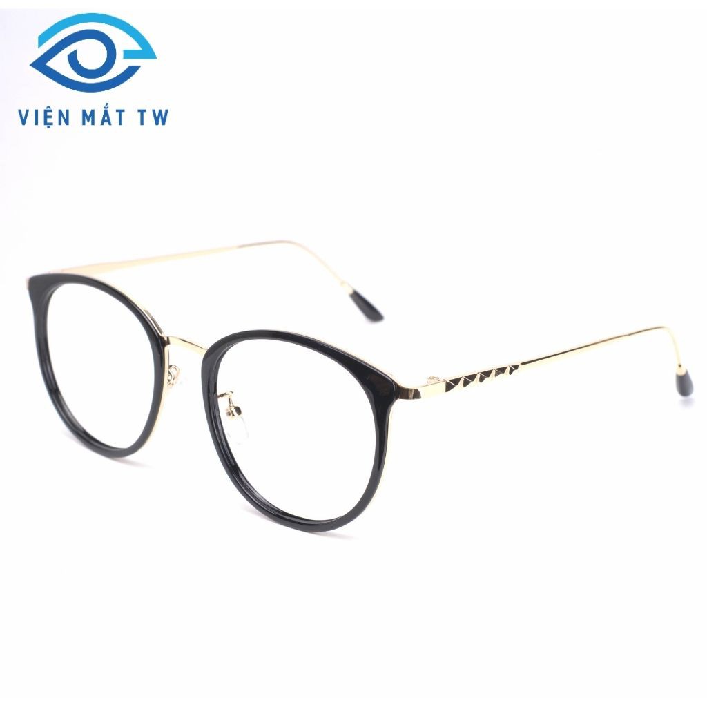 Gọng kính cận mắt tròn LUXURY9228 - Vienmattw1.Official + Nhận cắt CẬN VIỄN LOẠN chất lượng cao