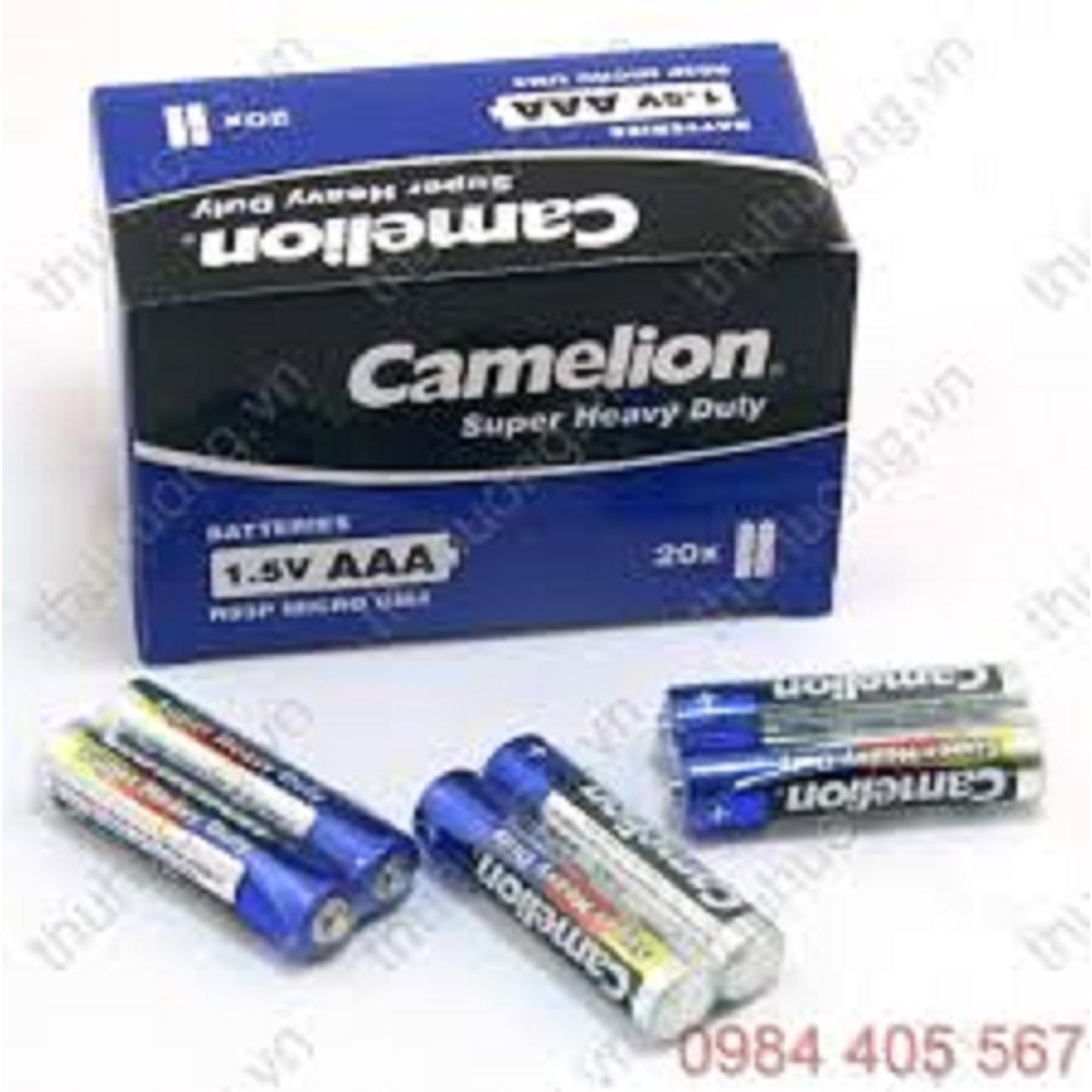 Hộp 40 viên Pin Tiểu AA (2A), AAA (3A) Camelion Super Heavy Duty Battery 1.5V DATE T10.2023