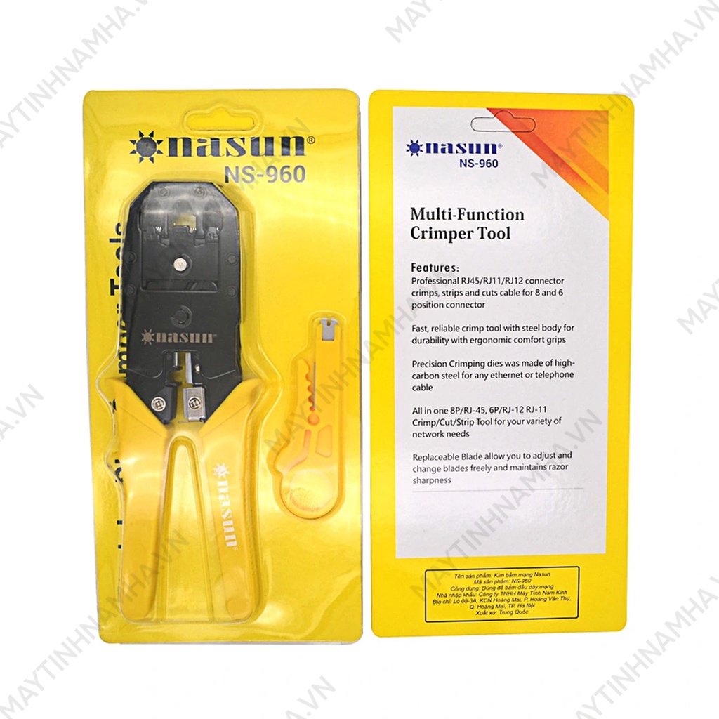 Kìm bấm mạng Nasun NS 960 961 962 RJ45 RJ11 Hàng Nhập Khẩu Chính Hãng Full VAT