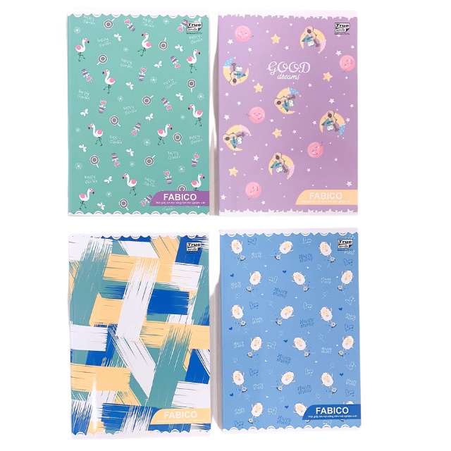 Tập sinh viên khổ lớn 4 dòng kẻ 200 trang, 80gsm kèm nhãn vở