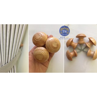 Núm vén Rèm bằng Gỗ - Phụ kiện Rèm cửa (1 đôi)