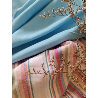Vải linen xô cầu vồng kẻ kim tuyến