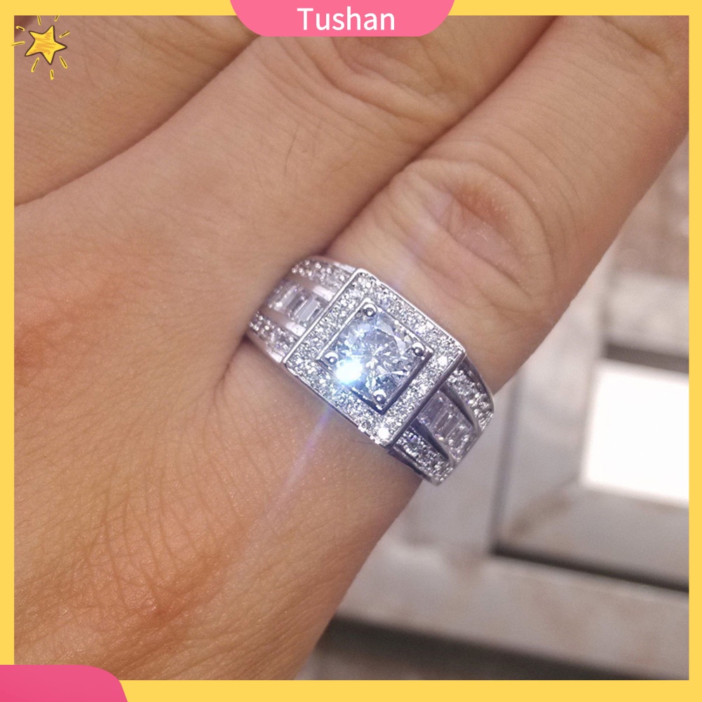 Nhẫn đính đá thiết kế thời trang dành cho nam