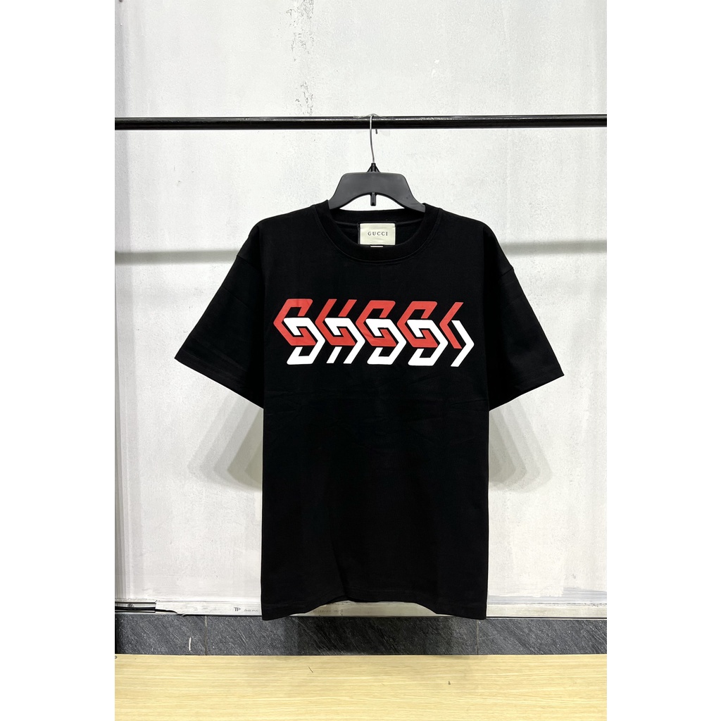 ⚡️- Tee Gu.cci Mirror Print cao cấp full tag túi, áo thun GU.CCI