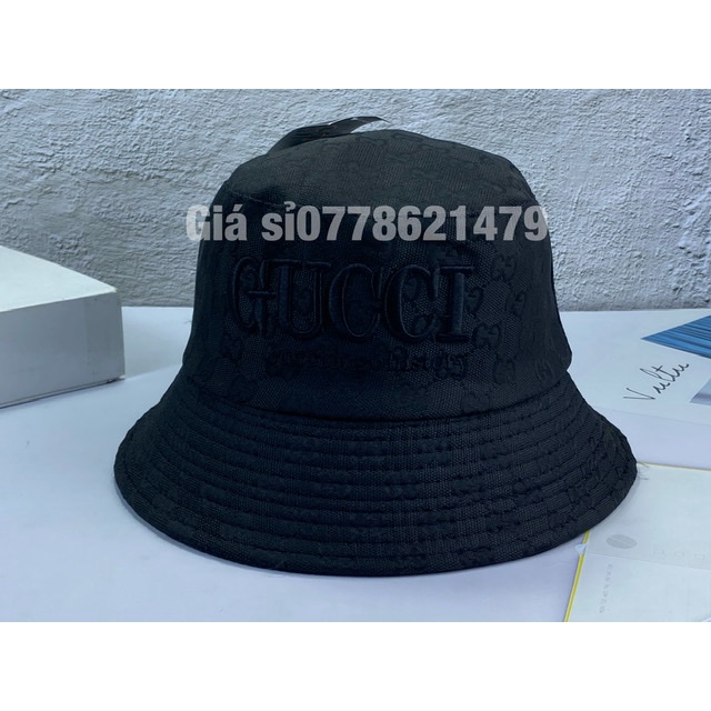 [Mã FAMARAL1 giảm 10K đơn 50K]Nón bo cụp bucket G (G) dệt vải nhập thêu chữ gu xì thể thao thời trang