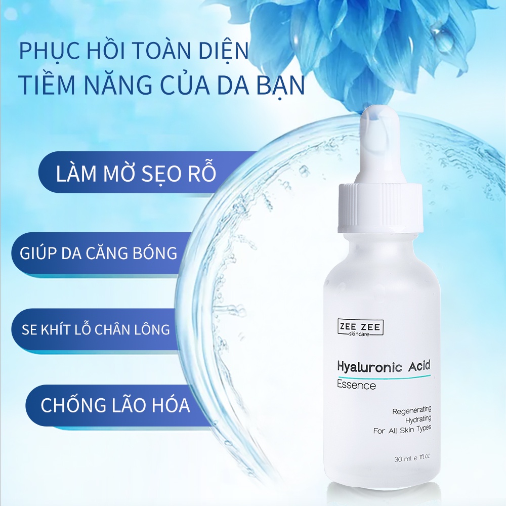 Tinh chất cấp ẩm căng bóng tái tạo phục hồi da Hyaluronic Acid Essence | ZEE ZEE skincare 30ml