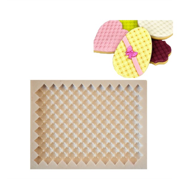 Khuôn Silicone Hoa Nổi 4D Viền Khóm