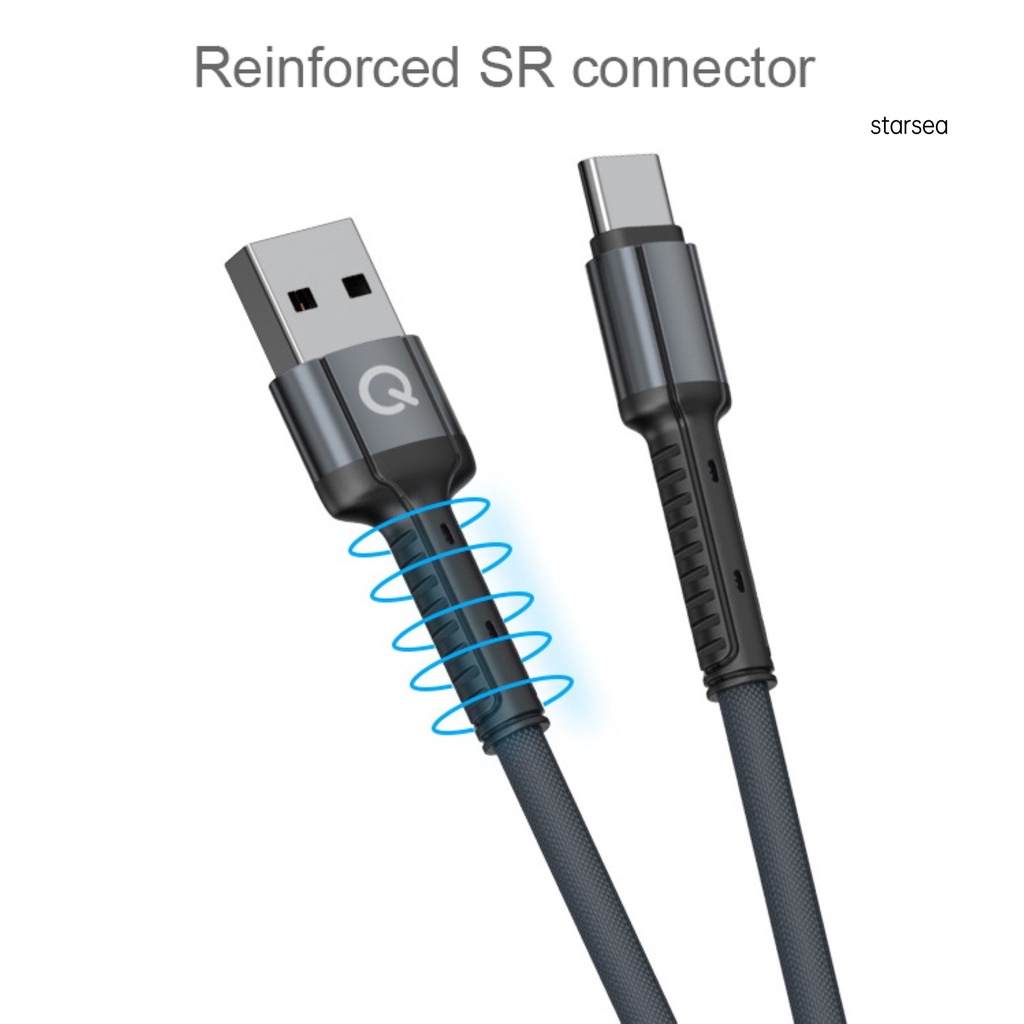 STSE QOOVI Data Cable 3-in-1 Universal 1.2m 3A 8PIN Micro USB Type-C Fast Charging Cord for Smartphone