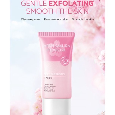 Gel Tẩy Tế Bào Chết Dành Cho Da Mặt Laikou Sakura Peeling Gel 60gr Dưỡng Ẩm Và Làm Trắng Da