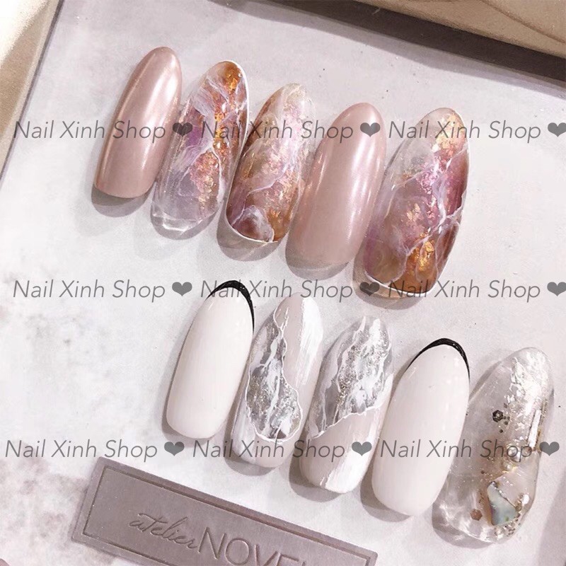 [ Mới ] Xà cừ mỏng , kim tuyến trang trí nail đắp ẩn vân đá