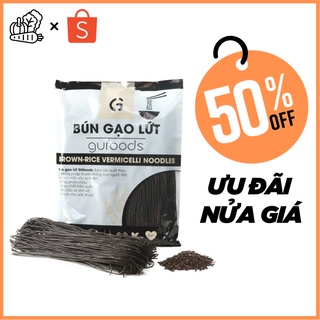 Bún gạo lứt ăn kiêng GUfoods (Bún lứt huyết rồng / Bún lứt đen) - Dai ngon tự nhiên, Thực dưỡng, Eat clean, Thuần chay