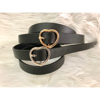 Thắt lưng nữ bản 2,5cm. Mặt trái tim vàng và bạc